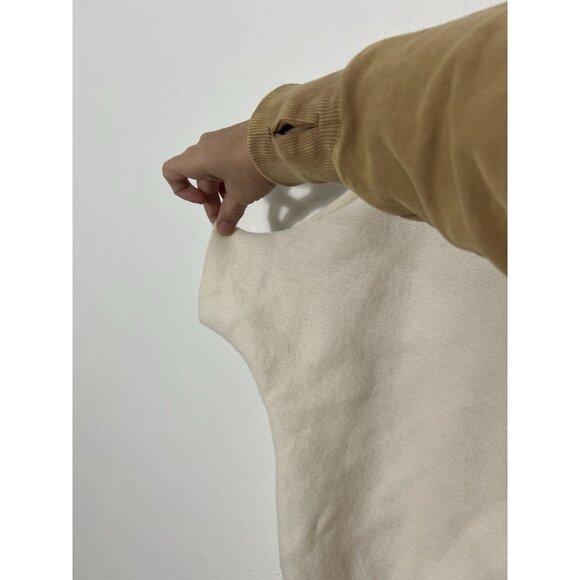 The Reset R Label Sweater Size Medium Ivory Knit 100% Wool Dolman Sleeve - Picture 6 of 14
